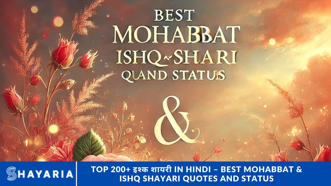 Top 200+ इश्क शायरी in Hindi – Best Mohabbat & Ishq Shayari Quotes and Status