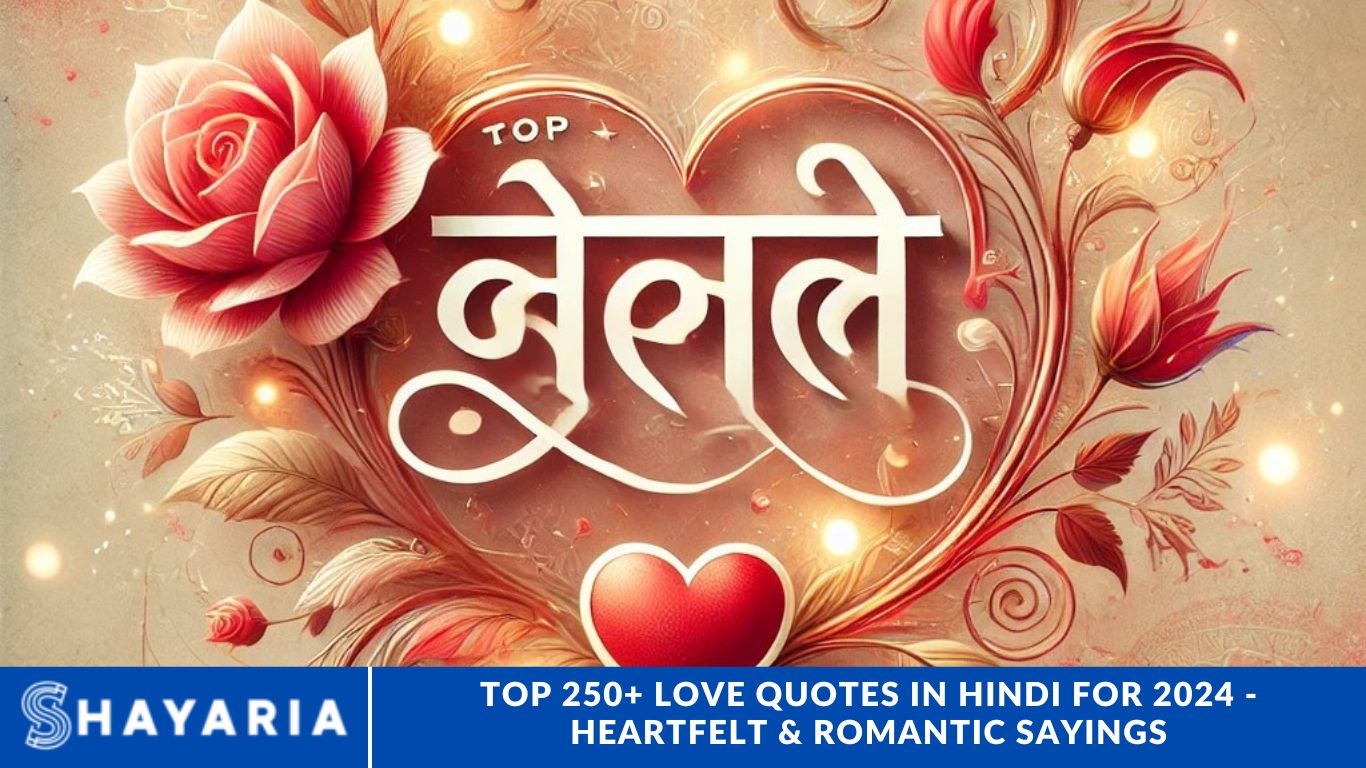 Top 250+ Love Quotes in Hindi for 2024 - Heartfelt & Romantic Sayings