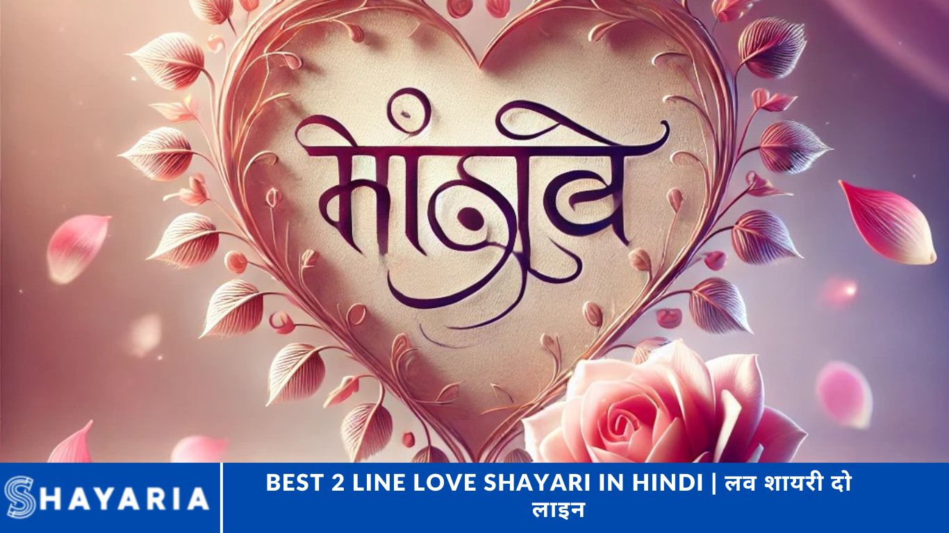 Best 2 Line Love Shayari in Hindi | लव शायरी दो लाइन