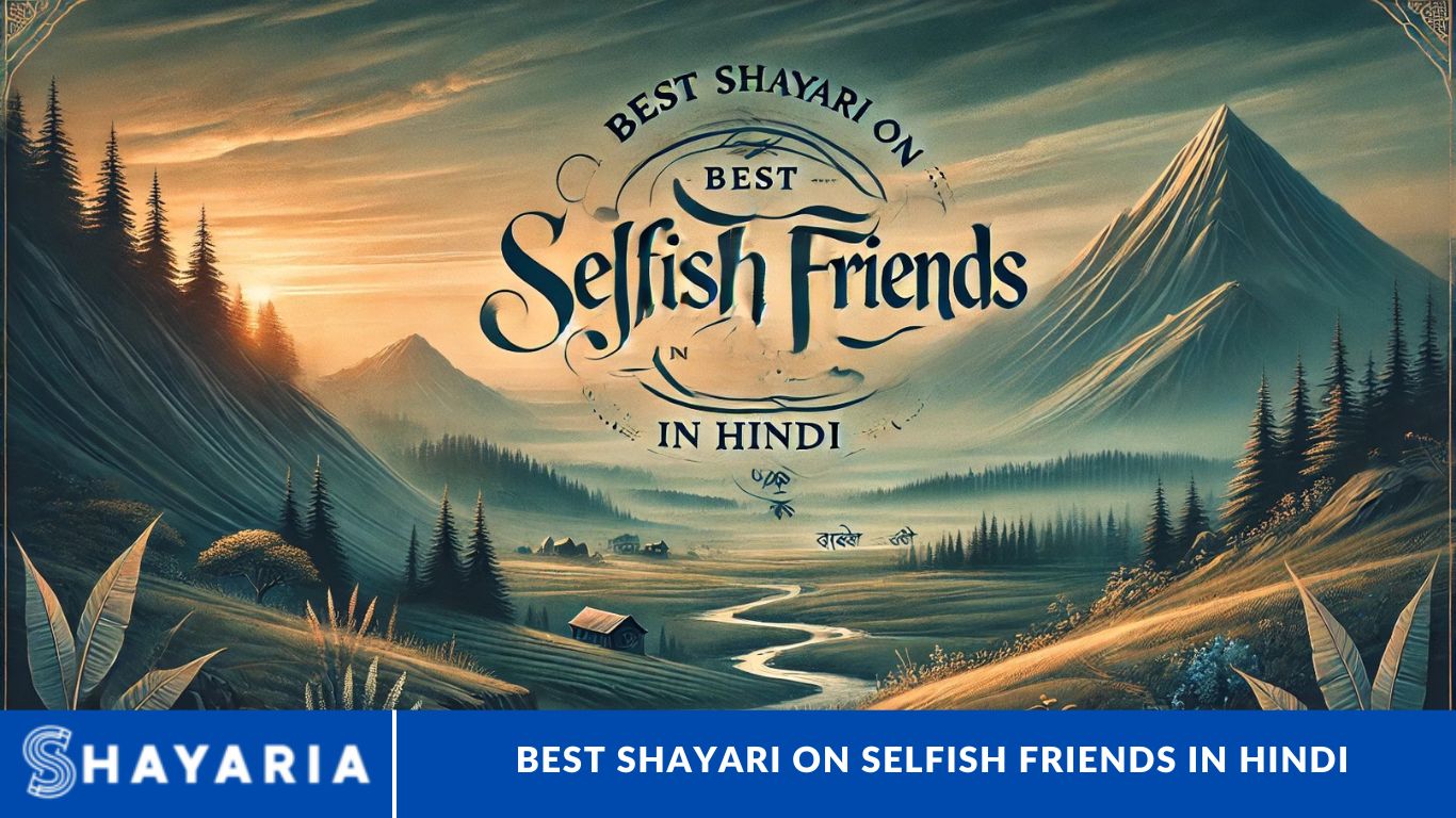 Best Shayari on Selfish Friends in Hindi